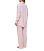Papinelle Long Sleeve Super Soft Waffle Knit Open Collar Long Pajama Set, Color:Winter Rose - Image 2