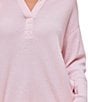 Papinelle Long Sleeve Super Soft Waffle Knit Open Collar Long Pajama Set, Color:Winter Rose - Image 6