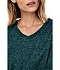 Papinelle Long Sleeve V-Neck Waffle Knit Coordinating Lounge Set - Image 3