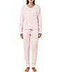 Papinelle Long Sleeve V-Neck Waffle Knit Coordinating Lounge Set - Image 1