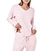 Papinelle Long Sleeve V-Neck Waffle Knit Coordinating Lounge Set - Image 3