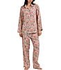 Color:Pink - Image 1 - Madeleine Floral Print Long Sleeve Liberty Fabric Pajama Set