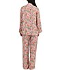 Color:Pink - Image 2 - Madeleine Floral Print Long Sleeve Liberty Fabric Pajama Set