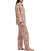 Color:Pink - Image 3 - Madeleine Floral Print Long Sleeve Liberty Fabric Pajama Set