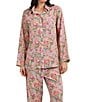 Color:Pink - Image 4 - Madeleine Floral Print Long Sleeve Liberty Fabric Pajama Set