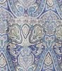 Color:Crystal Blue - Image 6 - Nahla Woven Paisley Print Coordinating Long Sleeve Maxi Wrap Robe