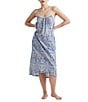 Color:Crystal Blue - Image 1 - Nahla Woven Sleeveless Paisley Print Nightgown