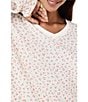 Papinelle Rosette Ditsy Print Long Sleeve V-Neck Knit Pajama Set - Image 5