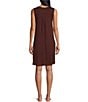 Color:Dark Chocolate - Image 2 - Soft Pleat Front Scoop Neck Sleeveless Modal Nightgown