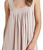 Color:Mushroom - Image 5 - Soft Pleat Front Scoop Neck Sleeveless Modal Nightgown