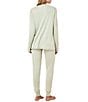 Papinelle Striped Long Sleeve Crew Neck Knit Pajama Set - Image 2
