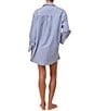 Papinelle Striped Long Sleeve Notch Collar & Shorty Woven Pajama Set - Image 2