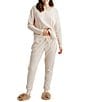 Papinelle Waffle Textured Long Sleeve V-Neck Knit Coordinating Lounge Set - Image 4