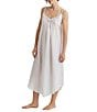 Color:White - Image 1 - Woven Swiss Dot Sleeveless Nightgown