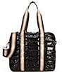 Color:Black - Image 2 - Pickleball Puffy Nylon Tote Bag