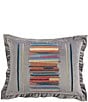Color:Gray - Image 1 - Paseo Road by HiEnd Accents Abbie Semi-Ruffled Flange Embroidery Kidney Pillow