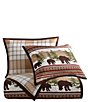 Color:Red/Tan - Image 2 - Paseo Road by HiEnd Accents Bear Trail Reversible Quilt Mini Set