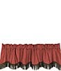 Color:Red - Image 1 - Paseo Road by HiEnd Accents Cheyenne Western Leather Fringed Window Valance