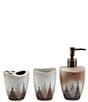 HiEnd Accents Paseo Road by HiEnd Accents Clearwater Pines 3-Piece Countertop Bathroom Accessory Set, Color:Tan/Brown - Image 1