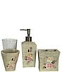 Color:Tan/Multi - Image 1 - Paseo Road by HiEnd Accents Dessert Skull Rose Floral 3-Piece Bath Countertop Accessory Set