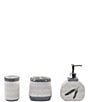 HiEnd Accents Paseo Road by HiEnd Accents Feather Design 3-Piece Bath Countertop Accessory Set, Color:Cream/Gray - Image 1