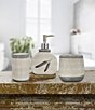 HiEnd Accents Paseo Road by HiEnd Accents Feather Design 3-Piece Bath Countertop Accessory Set, Color:Cream/Gray - Image 2