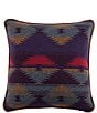 Color:Violet/Multi - Image 2 - Paseo Road by HiEnd Accents Gila Geometric Print Wool Blend Square Pillow