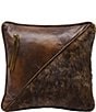 Color:Brown - Image 1 - Paseo Road by HiEnd Accents Half Faux Fur & Faux Leather Square Throw Pillow