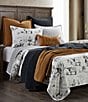 Color:Black/White - Image 1 - Paseo Road by HiEnd Accents Ranch Life Western Toile Reversible Quilt Mini Set