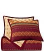 Color:Red/Orange - Image 2 - Paseo Road by HiEnd Accents Solace Southwestern Reversible Quilt Mini Set