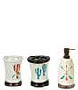 HiEnd Accents Paseo Road by HiEnd Accents Southwestern Ceramic Cactus & Arrow Countertop Bathroom Accessory Set, Color:Cream/Multi - Image 1