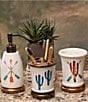 HiEnd Accents Paseo Road by HiEnd Accents Southwestern Ceramic Cactus & Arrow Countertop Bathroom Accessory Set, Color:Cream/Multi - Image 2
