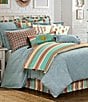 Color:Turquoise/Brown - Image 2 - Paseo Road by HiEnd Accents Southwestern Serape Striped Duvet Cover