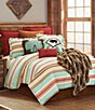 Color:Turquoise/Brown - Image 3 - Paseo Road by HiEnd Accents Southwestern Serape Striped Duvet Cover