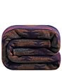 HiEnd Accents x Paseo Road Western Geometric Print Gila Wool Blend Bed Blanket, Color:Violet/Multi - Image 3