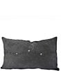 Color:Gray - Image 1 - Paseo Road by HiEnd Accents Western Suede Antique Silver Concho & Studded Lumbar Pillow