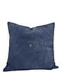 Color:Navy - Image 1 - Paseo Road by HiEnd Accents Western Suede Antique Silver Concho & Studded Square Pillow