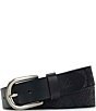 Color:Black - Image 1 - 1#double; Grace Circle Floret Leather Belt
