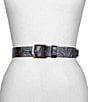 Color:Black - Image 2 - 1.25#double; Pelosa Embossed Leather Belt