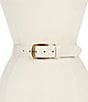 Color:Latte - Image 1 - 1.5#double; Wesley Embossed Leather Belt