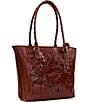 Patricia Nash Adeline Embossed Leather Tote Bag, Color:Whiskey - Image 4