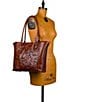 Patricia Nash Adeline Embossed Leather Tote Bag, Color:Whiskey - Image 5