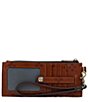 Color:Signature Floret - Image 2 - Alanna Floret Leather Wristlet