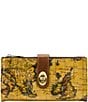 Patricia Nash Annesley European Map Print Leather Wristlet, Color:Vintage European Map - Image 1