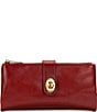 Color:Ruby Red - Image 1 - Annesley Leather Wristlet