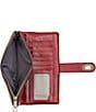 Color:Ruby Red - Image 4 - Annesley Leather Wristlet