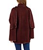 Patricia Nash Batwing Whipstitch Button Front Layered Cape - Image 2