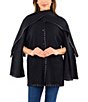 Patricia Nash Batwing Whipstitch Button Front Layered Cape - Image 4