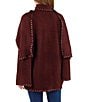 Patricia Nash Batwing Whipstitch Button Front Layered Cape - Image 2