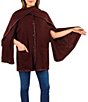 Patricia Nash Batwing Whipstitch Button Front Layered Cape - Image 3